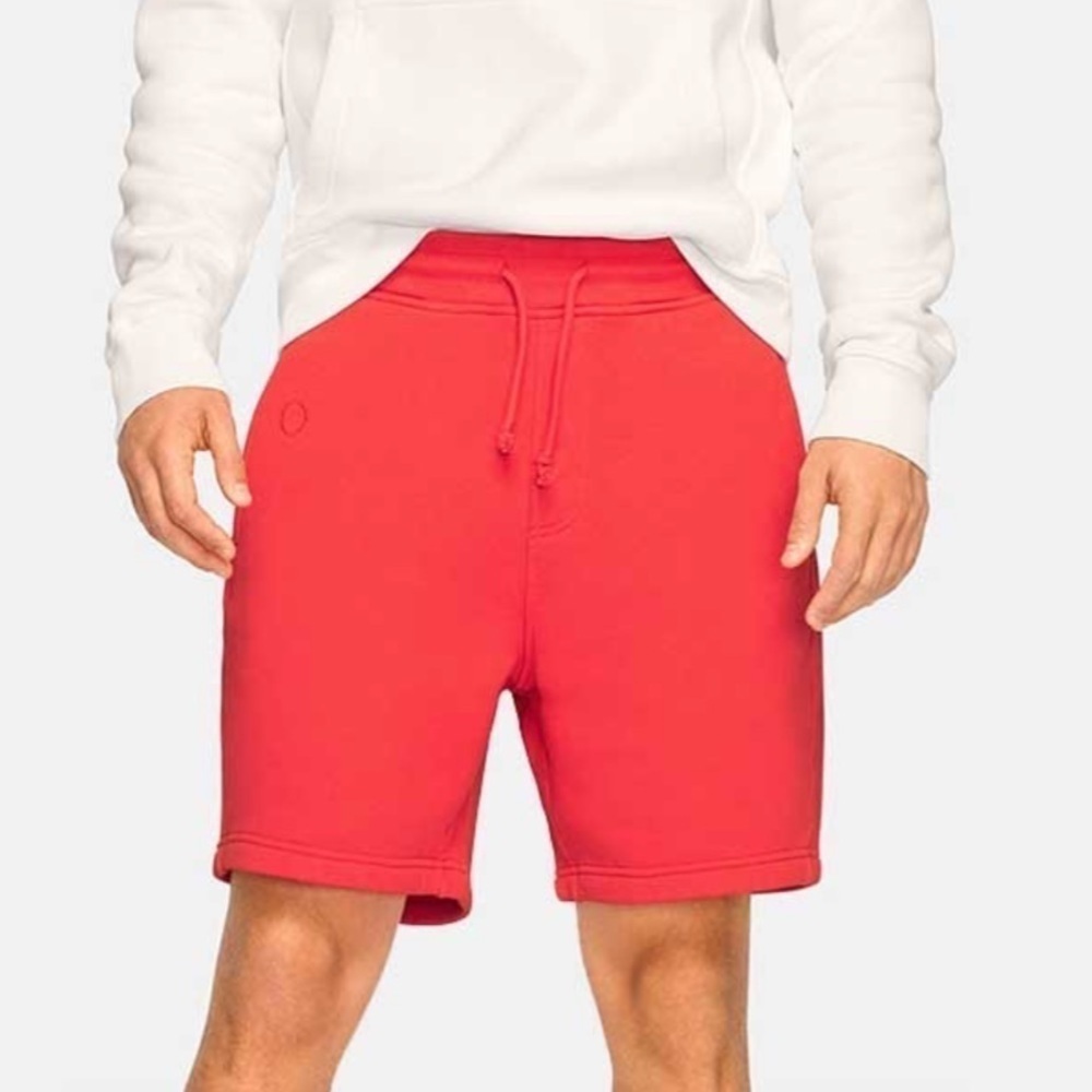 NWT Outdoor Voices Men’s Nimbus Cotton Sweat Shorts in Red